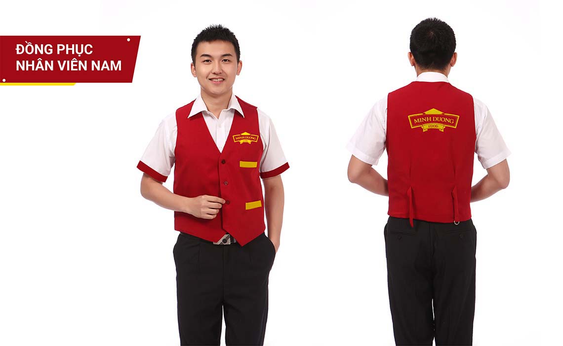 Minh Dương - Thiết kế nhận diện thương hiệu tại điểm bán và đồng phục cho Minh Dương Food